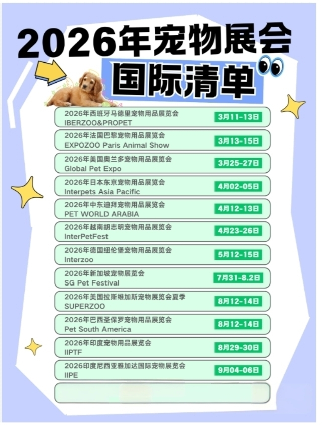 2026 年国外宠物展览会
